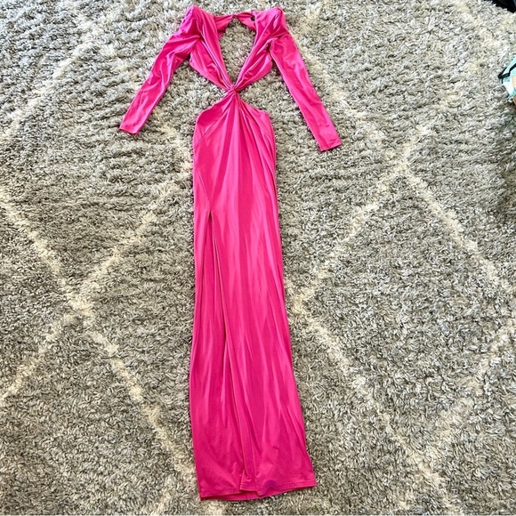 Nookie Jewel Cut Out Gown in Neon Pink‎ sz XS - Picture 2 of 4